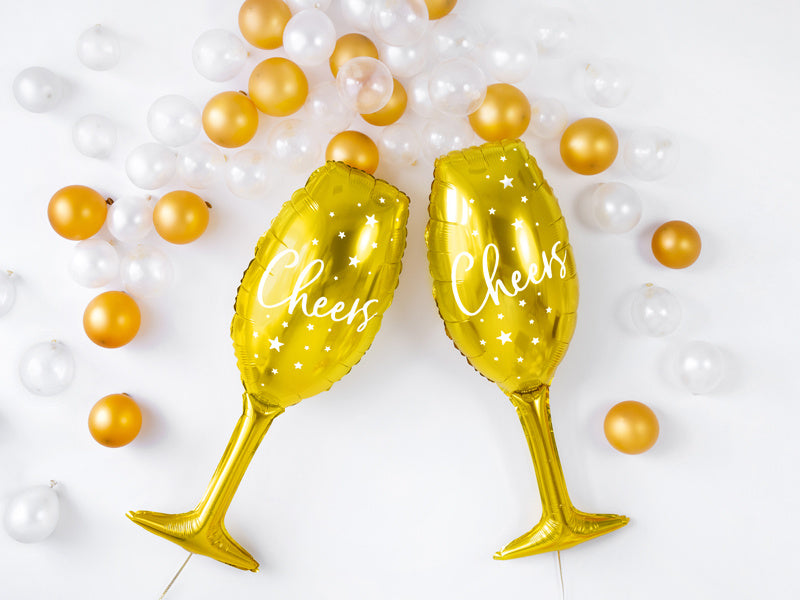 Palloncino ad elio bicchiere di champagne vuoto 80 cm