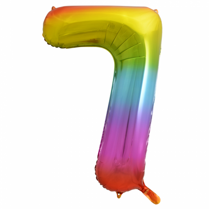 Palloncino in foil Figura 7 Rainbow XL 86cm vuoto