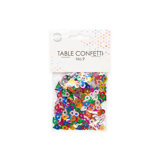 Coriandoli da tavolo 9 anni colorati