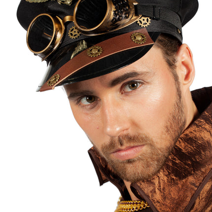 Cappello Steampunk con occhiali