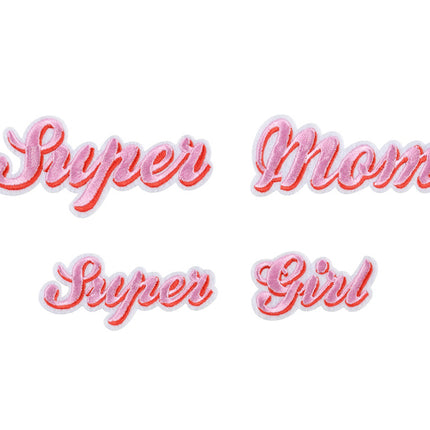 Emblema di ferro Supermom 2 pezzi