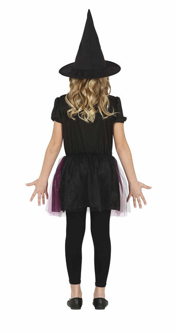 Costume da strega di Halloween ragazza nero viola