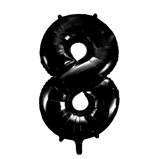 Pallone Foil Figura 8 Nero XL 86cm vuoto