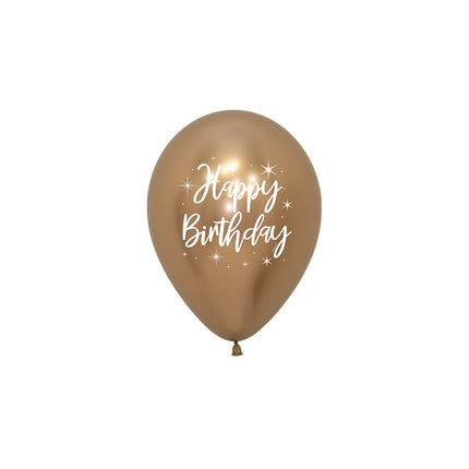 Palloncini Happy Birthday Radiant Reflex Mix 12cm 50pz