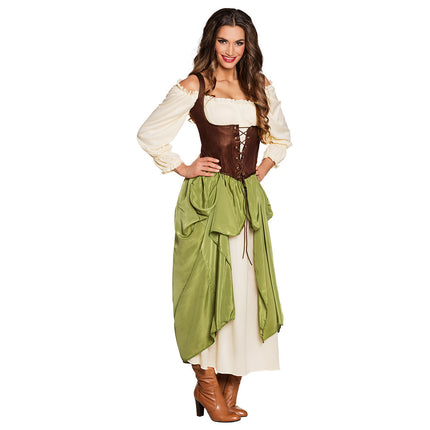 Abito Dirndl Oktoberfest Donna Verde