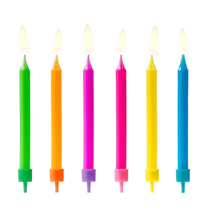 Candele colorate 6,5 cm 6 pezzi