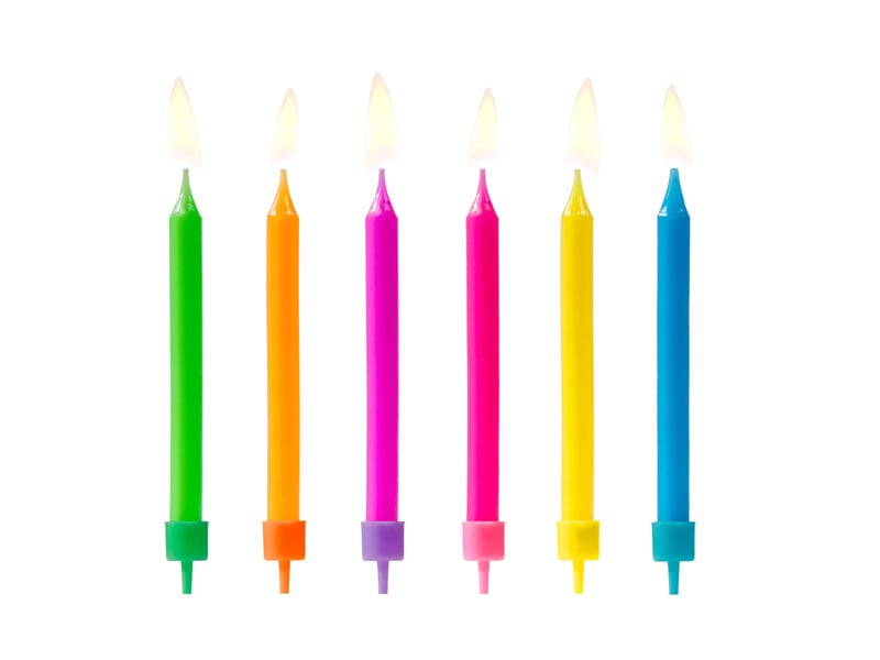 Candele colorate 6,5 cm 6 pezzi