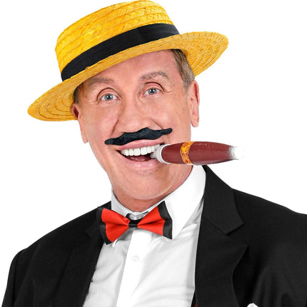 Cappello giallo con fascia nera