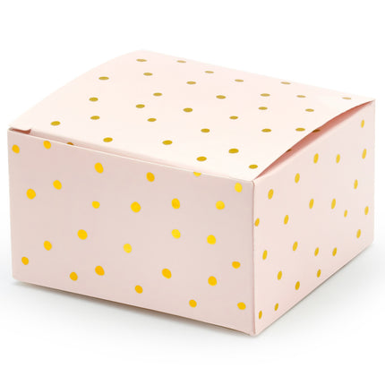 Scatole regalo a pois dorati 6cm 10pz