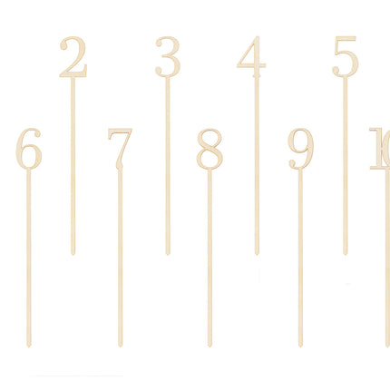 Numeri da tavolo in legno 25cm 10pz