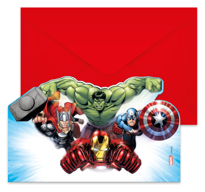 Inviti Avengers Infinity Stones 6 pezzi