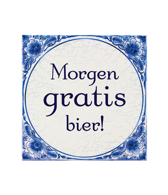 Piastrelle delft blu Domani birra gratis 15cm