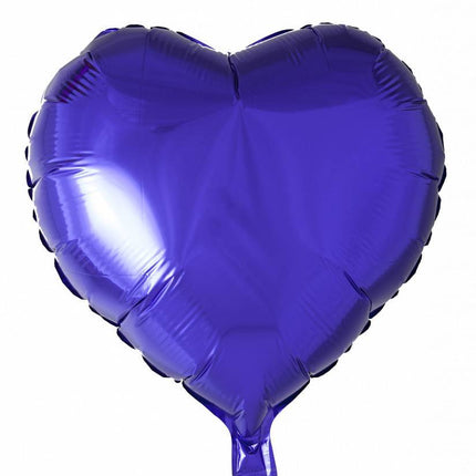 Palloncino ad elio Cuore Viola 46cm vuoto
