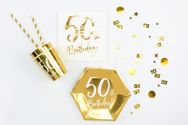 Coriandoli da tavolo 50 anni oro
