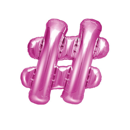 Palloncino in foil Lettera # Rosa Vuoto 35cm
