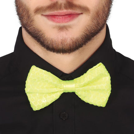 Fiocco giallo neon glitterato 13 cm