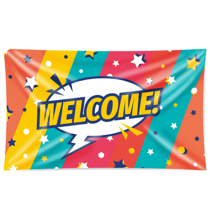 Bandiera a muro Welcome 1,5 m