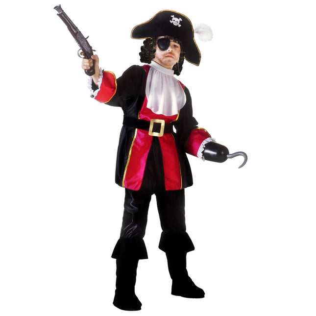 Costume da pirata nero rosso bambino