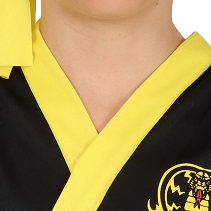 Costume da Ninja Nero Giallo Ragazzo