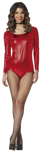 Body Rosso Donna Metallizzato