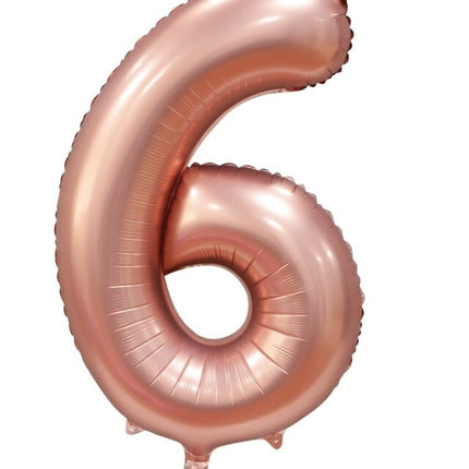 Palloncino con figura in oro rosa 6 anni lucido 86 cm
