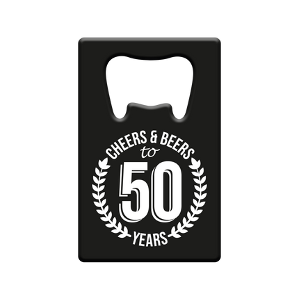 Apribottiglie per birra 50 anni Cheers & Beers