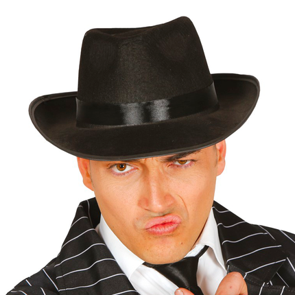 Nastro nero per cappello da gangster