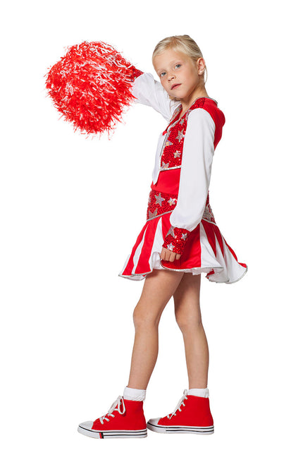 Costume da Cheerleader Rosso Bambino