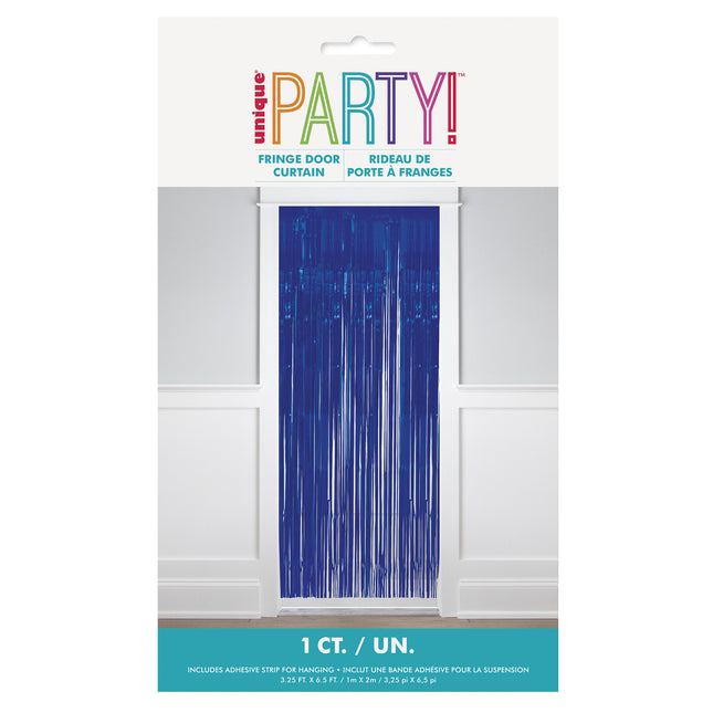 Tenda per porta blu scuro 2m