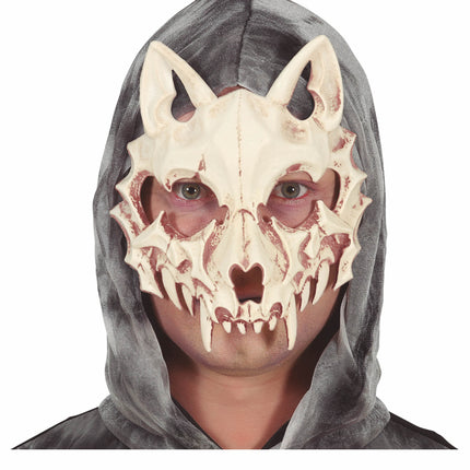 Maschera di Halloween Gatto Scheletro