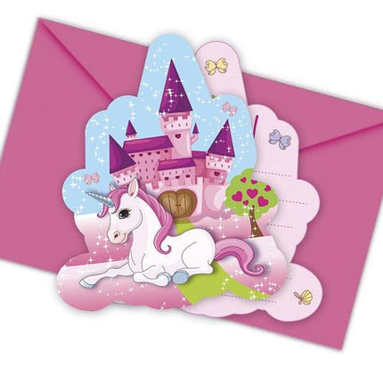 Inviti Unicorno Decorazione 6 pezzi