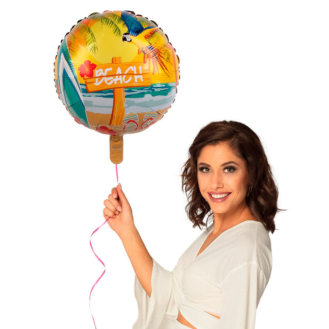 Palloncino ad elio da spiaggia bifacciale 45 cm