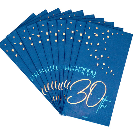 Tovaglioli 30 anni blu 33cm 10pz