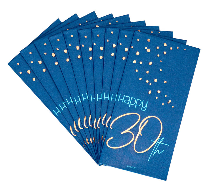 Tovaglioli 30 anni blu 33cm 10pz