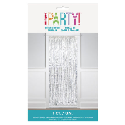 Tenda per porta argento metallizzato 2m