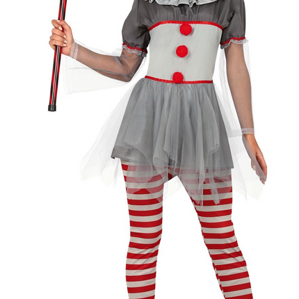 Costume da clown assassino per Halloween da donna