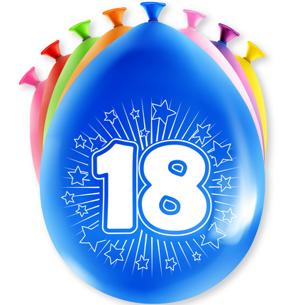 Palloncini 18 anni Evviva 30cm 8pz