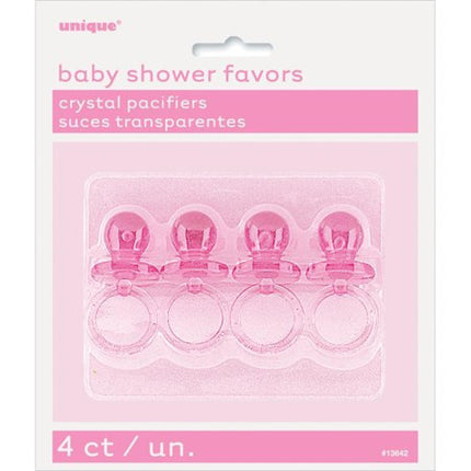 Tettarelle per bambini in cristallo rosa 4 pezzi