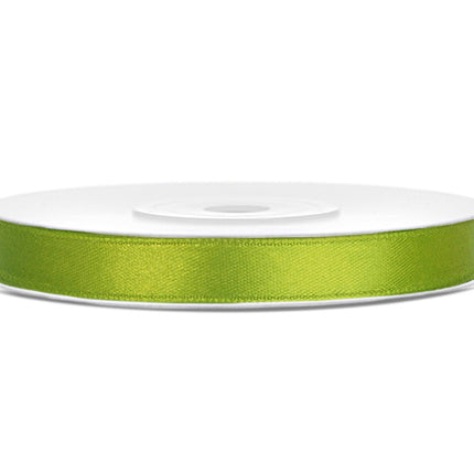 Nastro di raso verde lime 6mm 25m