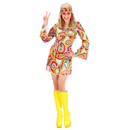Abito Hippie 60S colorato da donna