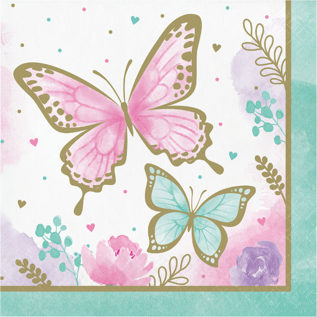 Tovaglioli farfalla 16,5 cm 16 pezzi