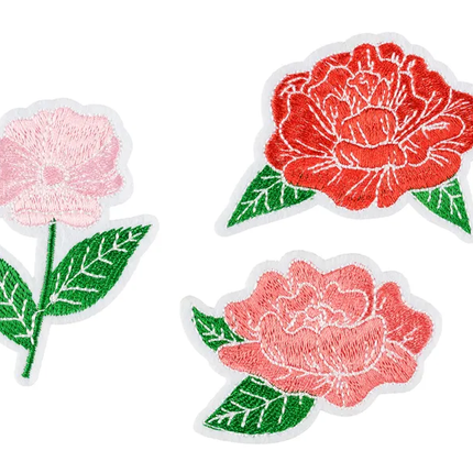 Fiori con emblema di ferro 3 pezzi