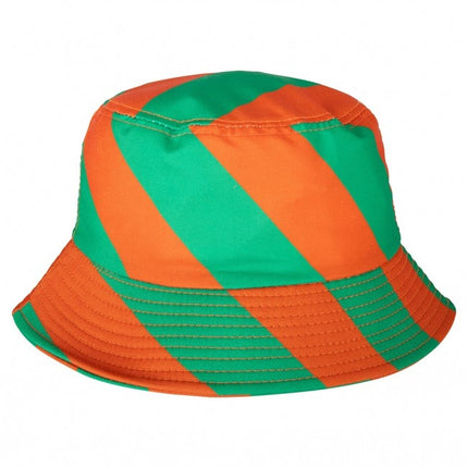Cappello da pescatore verde/arancio