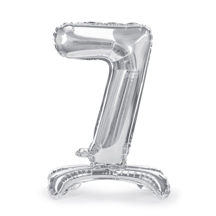 Palloncino in foil Figura 7 Silver Standard Vuoto 70cm