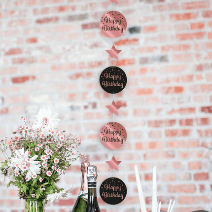 Decorazione da appendere 80 anni rosa nero 20,5 cm