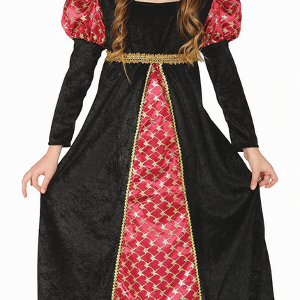 Abito medievale bambino nero rosso