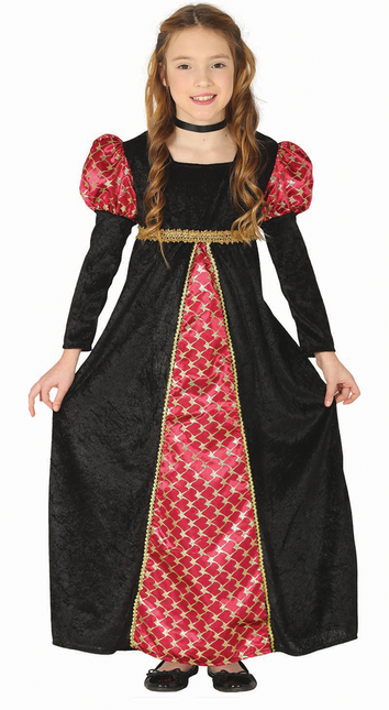 Abito medievale bambino nero rosso