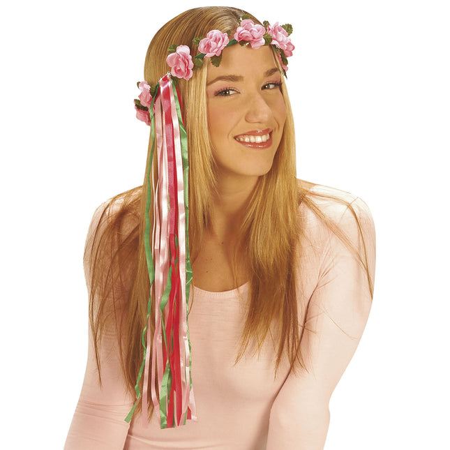 Cerchietto per capelli a fiori viola