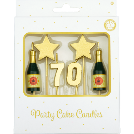 Candele 70 anni Champagne 17,5 cm