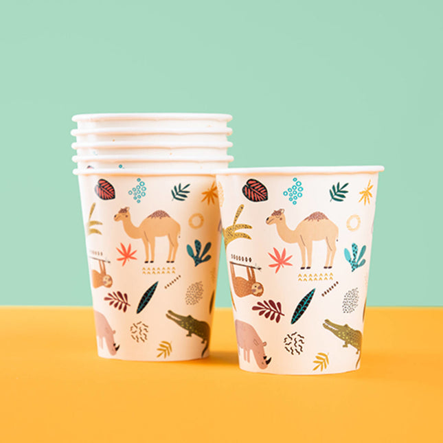 Bicchieri di carta Zoo Animals 250ml 6pz